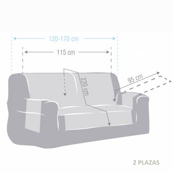 Funda sofá chaise longue LEVANTE Eysa - Complementos